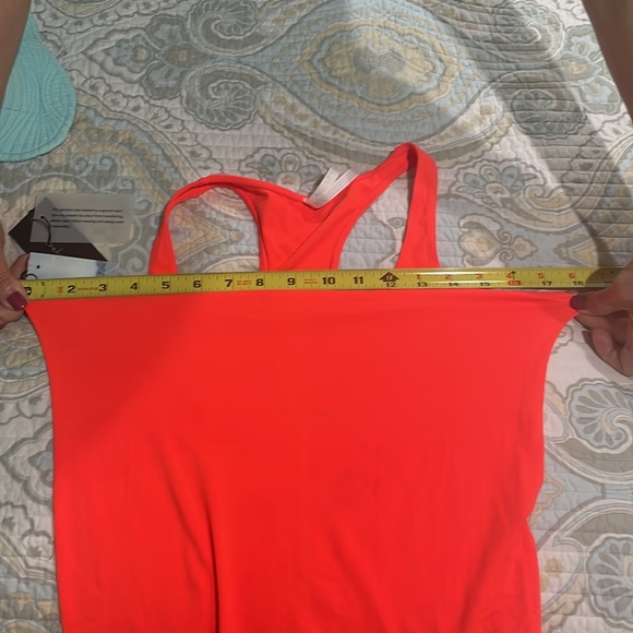 Aritzia neon poppy red tank top, sz L - Picture 8 of 10